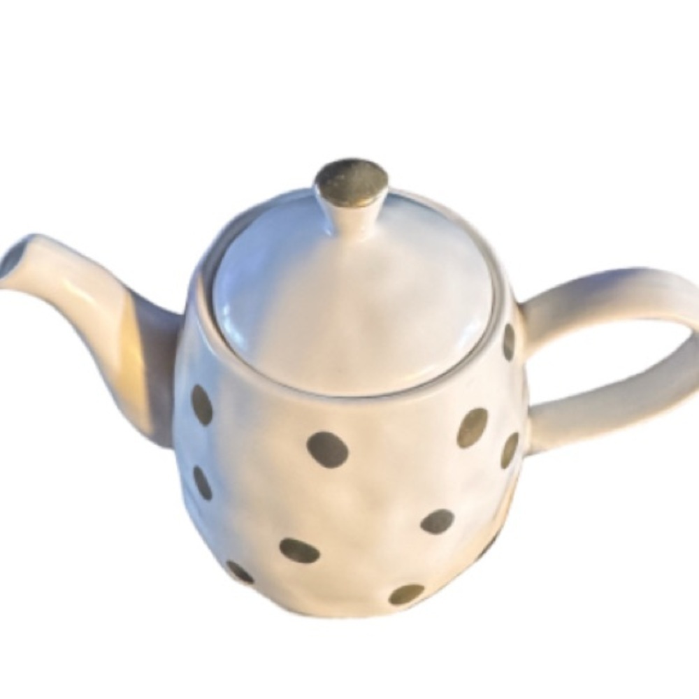 Potter's Studio Ceramic gold polka dot Teapot